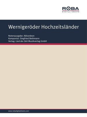 cover image of Wernigeröder Hochzeitsländer